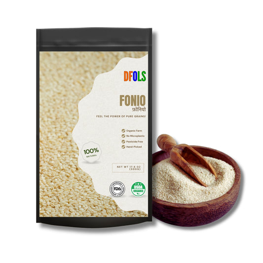 DFOLS Premium Fonio | Ancient African Supergrain | High in Iron, Fiber & Amino Acids | Gluten-Free, Vegan, Non-GMO | Perfect for Porridge, Salads & Healthy Meals