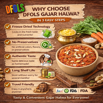 Indian Gajar Halwa | Traditional Carrot Dessert with Ghee & Dry Fruits | Rich, Authentic Taste | Instant Heat & Eat Sweet | Premium Ready-to-Eat Dessert Pack