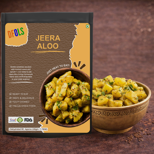 Jeera Aloo | Ready-to-Eat Cumin-Spiced Potato Curry | Authentic Indian Flavour | Heat & Serve Meal | Fresh, Tasty & Convenient Vegetarian Dish