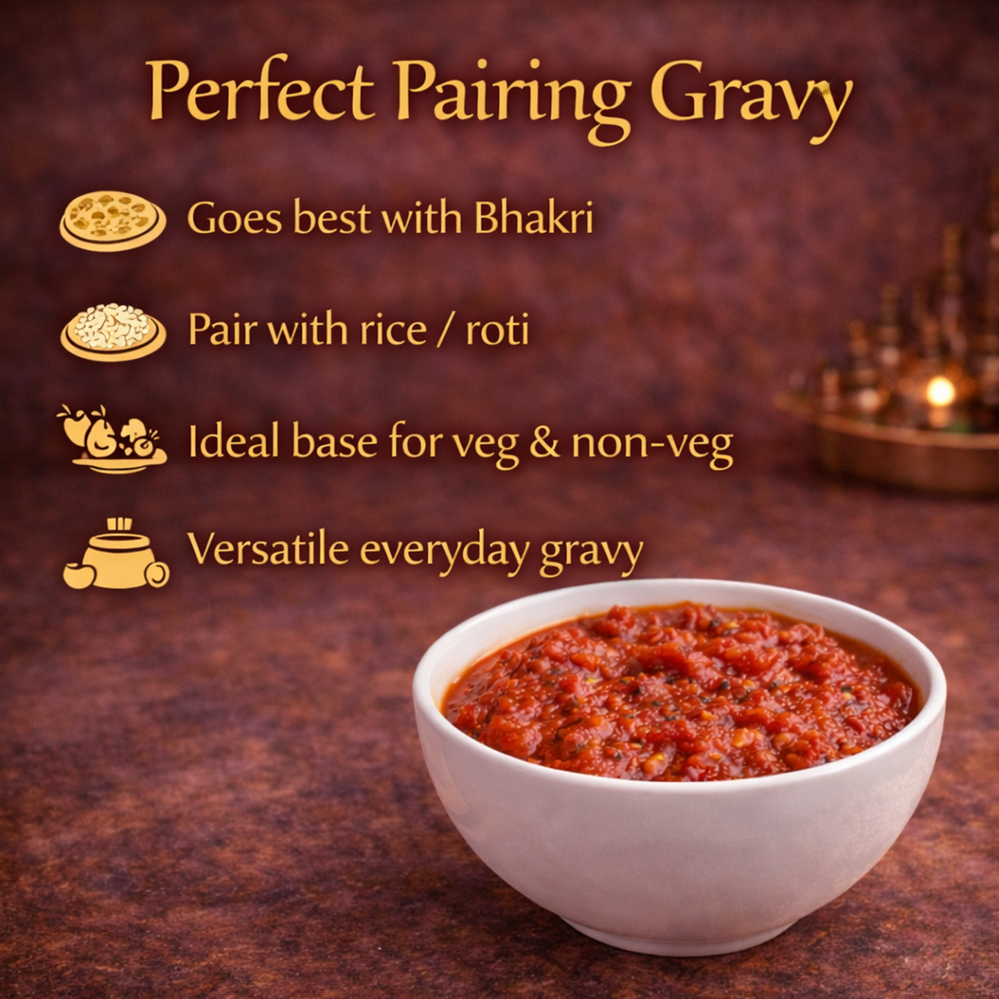 Maharashtrian Red Gravy | Authentic Spicy Curry Base | Ready to Cook & Heat-and-Serve Masala | Traditional Flavor, Rich Aroma & Versatile Cooking Paste