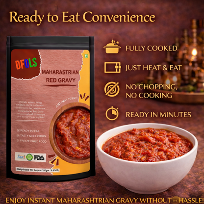 Maharashtrian Red Gravy | Authentic Spicy Curry Base | Ready to Cook & Heat-and-Serve Masala | Traditional Flavor, Rich Aroma & Versatile Cooking Paste