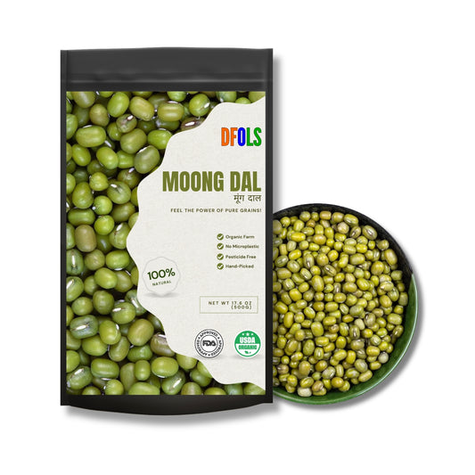 Organic Moong Whole (Green Gram) | High-Protein, Fiber-Rich | 100% Natural, Unpolished & Pesticide-Free | Premium Quality Green Moong for Healthy Cooking