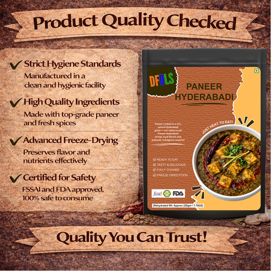 Paneer Hyderabadi | Rich Indian Cottage Cheese Curry with Cashew & Authentic Spice Blend | Ready-to-Eat Instant Meal | Vegetarian | No Preservatives | Shelf-Stable Pack