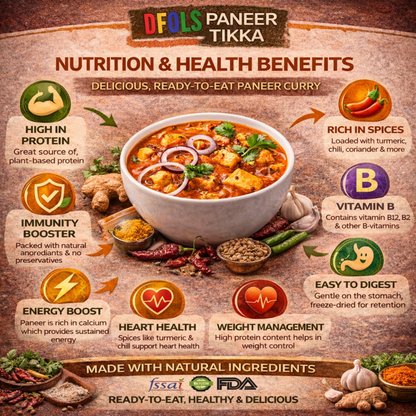 Paneer Tikka | Restaurant-Style Grilled Cottage Cheese Bites | Ready in Minutes | Vegetarian | No Preservatives | Shelf-Stable Snack | Premium Indian Flavour