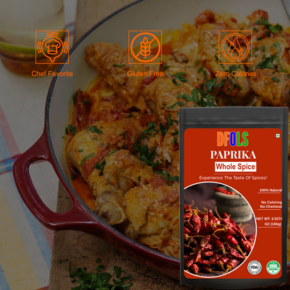 DFOLS Paprika Whole Spice Cooking 0.22lb 3.5oz 100g パプリカパウダー