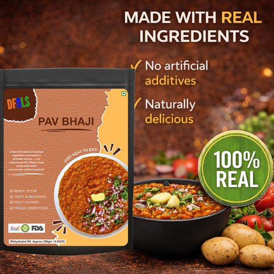 Mumbai Pav Bhaji | Spiced Mashed Vegetables in Butter Masala | Instant Indian Meal | Vegetarian Ready-to-Eat Snack | Authentic Street-Style Flavor