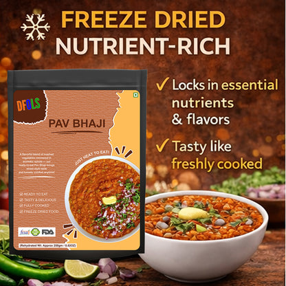 Mumbai Pav Bhaji | Spiced Mashed Vegetables in Butter Masala | Instant Indian Meal | Vegetarian Ready-to-Eat Snack | Authentic Street-Style Flavor