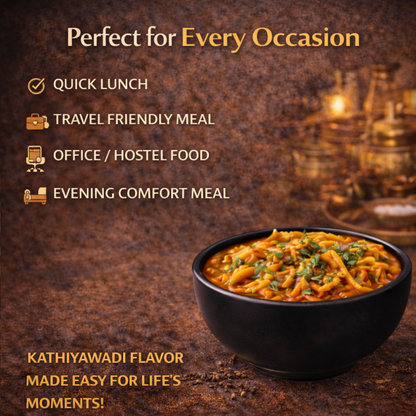 Sev Bhaji | Authentic Maharashtrian Curry with Spicy Gravy & Crunchy Sev | Ready to Eat | Heat & Serve Meal | Traditional Indian Flavor | Convenient Pack