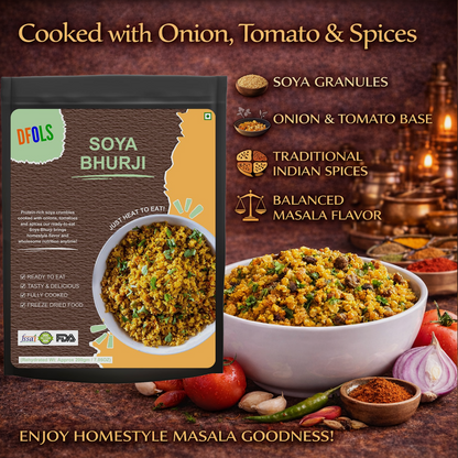 Soya Bhurji | Protein-Packed Indian Spiced Soya Crumble | Ready to Eat | Heat & Serve | High-Protein Veg Snack | Delicious Plant-Based Meal Option