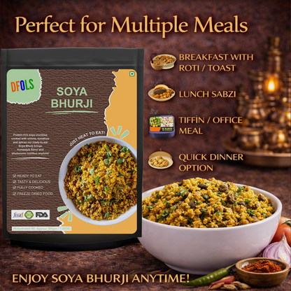 Soya Bhurji | Protein-Packed Indian Spiced Soya Crumble | Ready to Eat | Heat & Serve | High-Protein Veg Snack | Delicious Plant-Based Meal Option